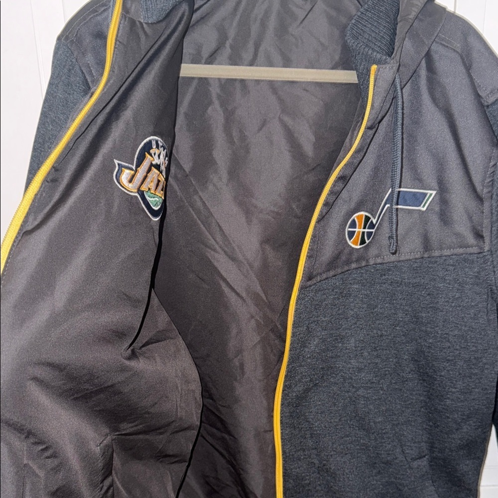 Reversable 2 in 1 Mens Black Hooded Puffer Jacket Trim Size Large-x large - Picture 8 of 8